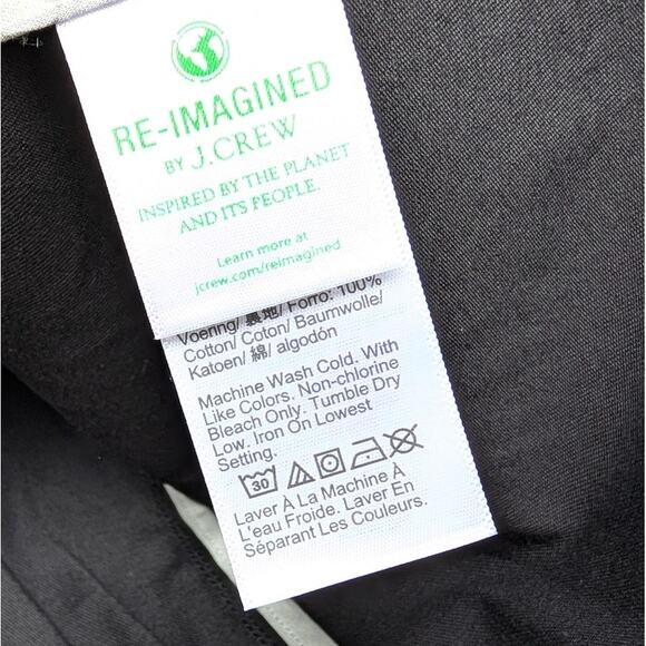 NWT J.Crew Black Cotton Button-front Puff-sleeve Mini Dress BP874, size 10 - Picture 11 of 11